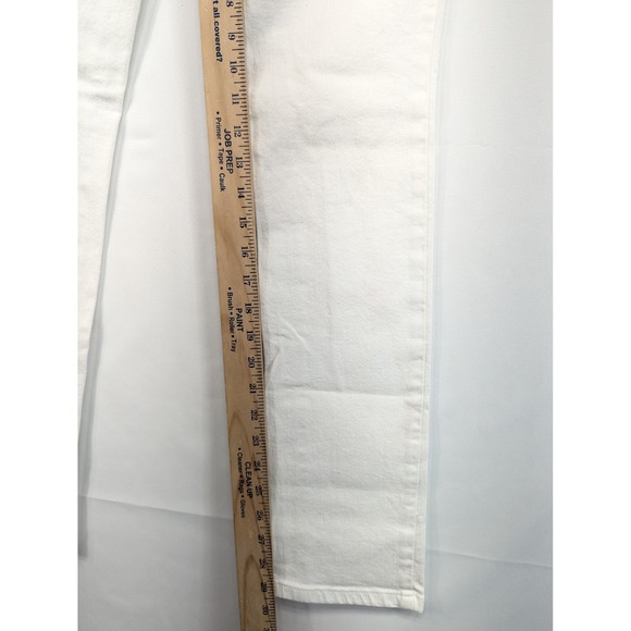 Guess Sarah Fit Medium Rise Skinny Jeans White Denim Size 28 - Picture 8 of 11